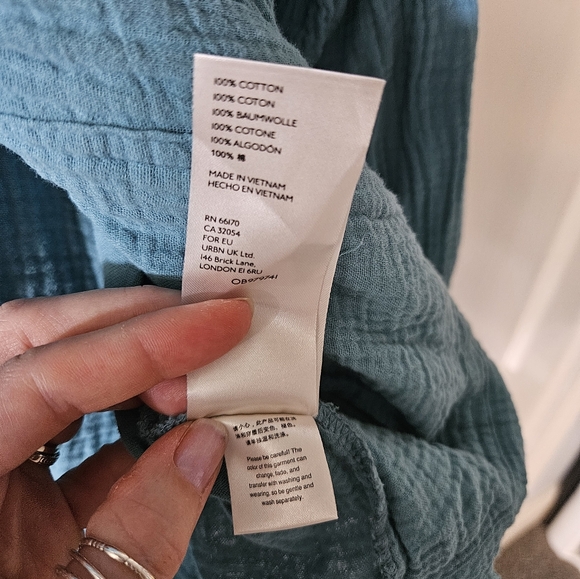 We The Free Summer Daydream Buttondown, muted aqua blue, xsmall - Picture 5 of 5